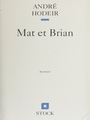 cover image of Mat et Brian